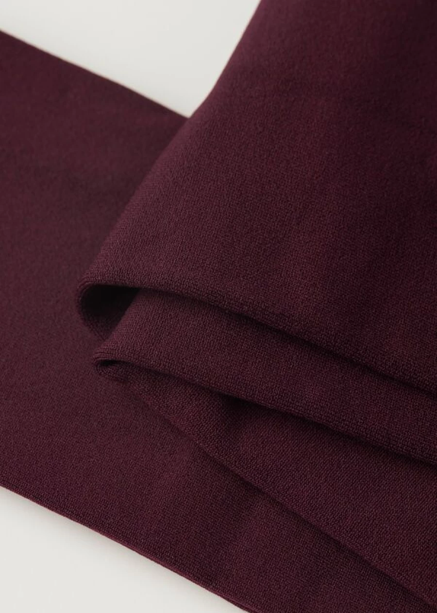Calzedonia Women's Thermal Tights in Wine Red Purple - Winter Warm Fleece Lined Leggings