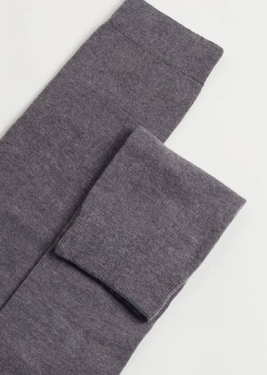 Calzedonia Long Cashmere Socks in 042 - Grigio Medio Melange Color