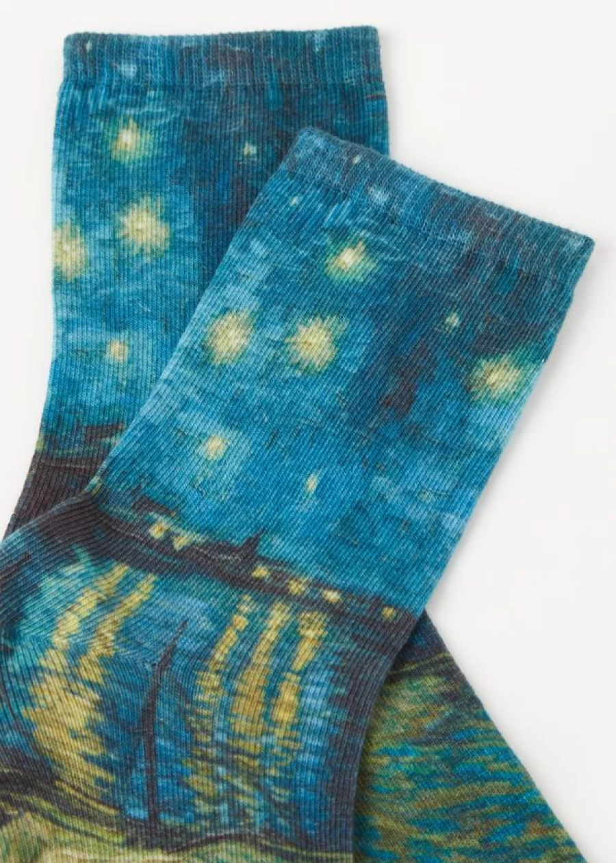 Calzedonia Van Gogh Art Museum Inspired Short Socks in Classic Colors