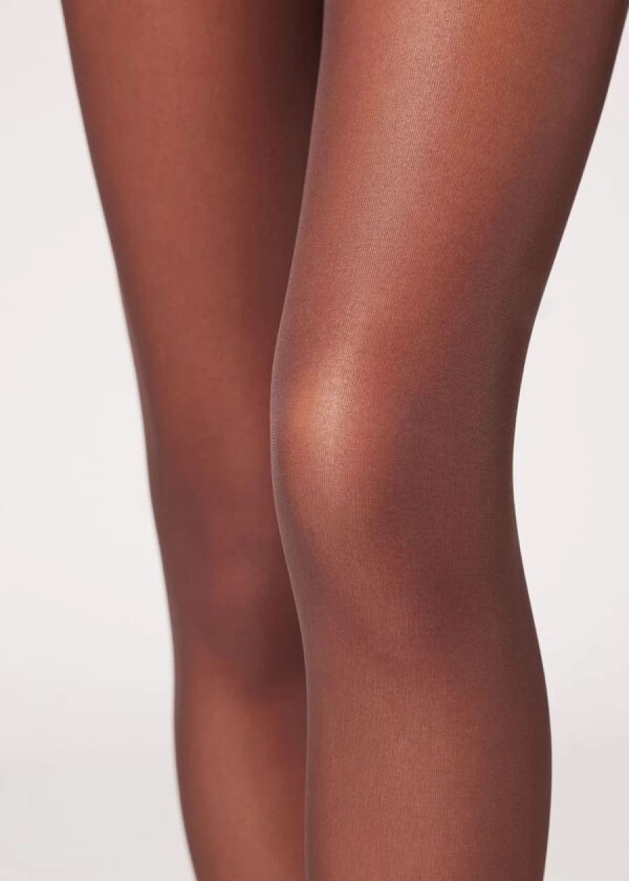 Calzedonia 30 Denier Soft Touch Tights in 848 - Dark Brown for Total Comfort