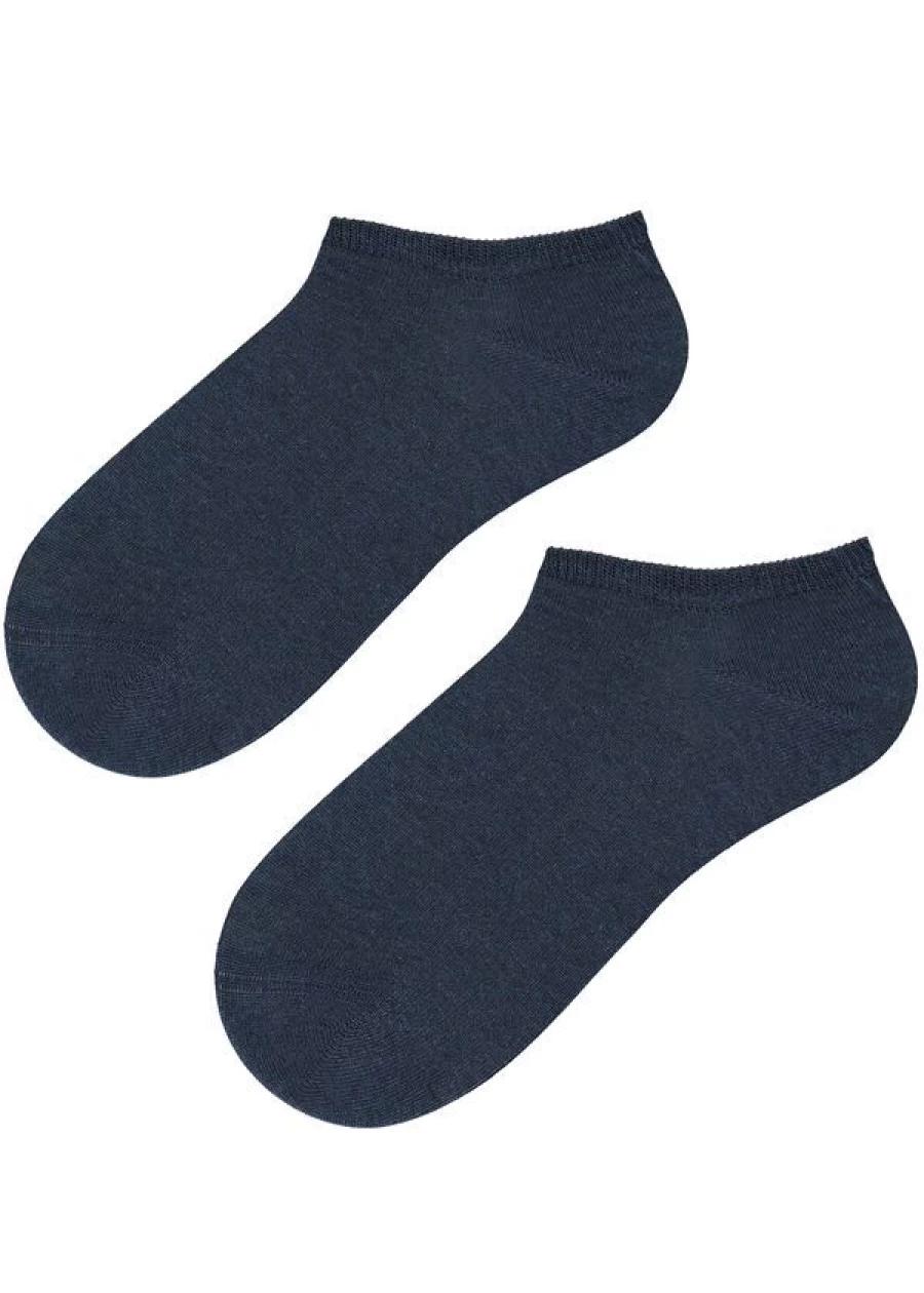 Calzedonia Unisex Blue Denim Cotton Pop Socks for Men and Women