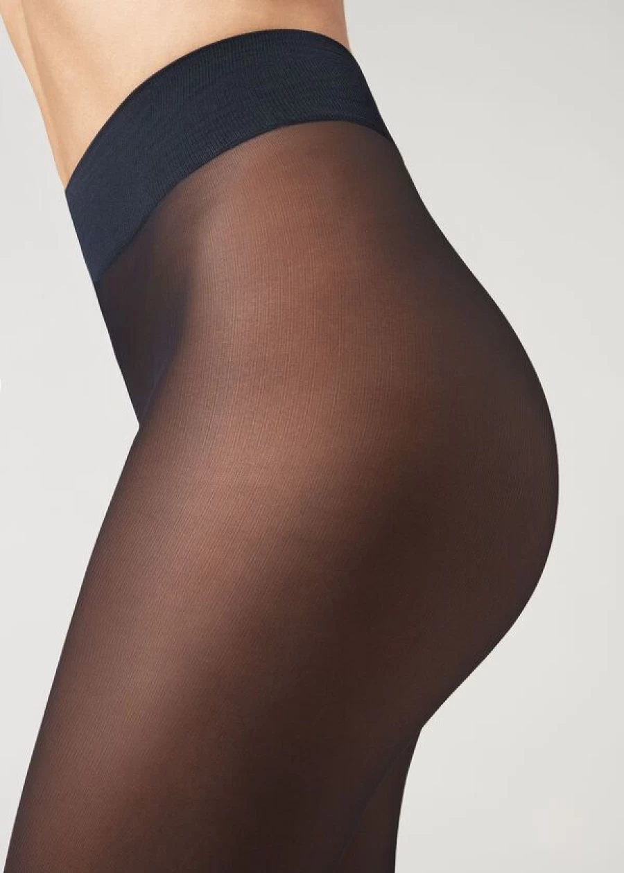 Calzedonia 30 Denier Soft Touch Comfort Tights in 016 - Blue