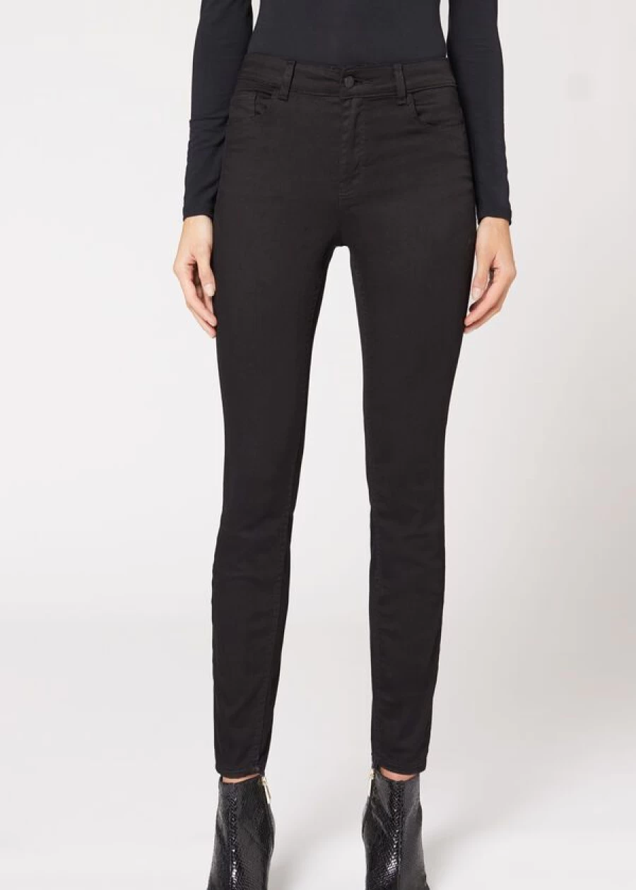 Calzedonia Ultra Stretch Super Skinny Jeans in 3293 Black Denim for Women