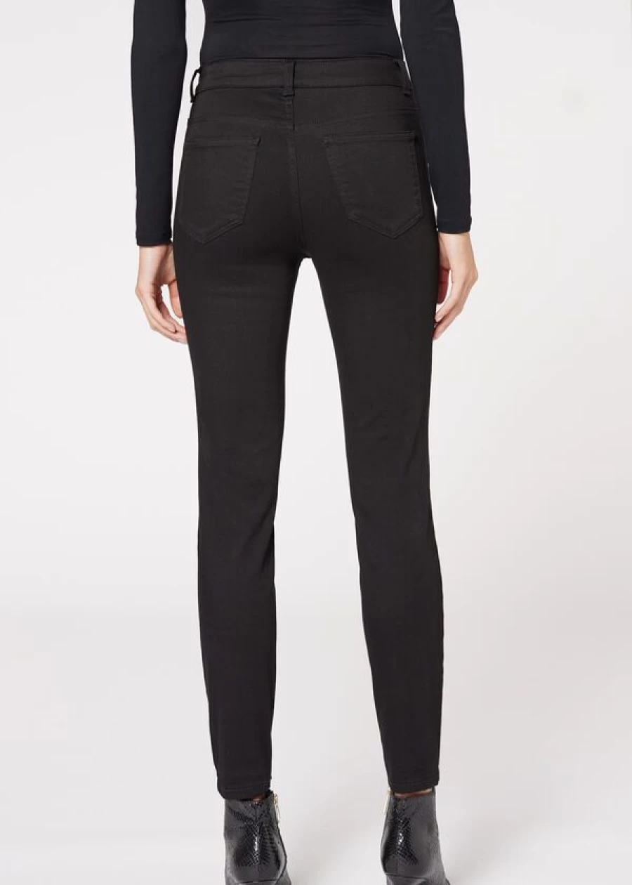 Calzedonia Ultra Stretch Super Skinny Jeans in 3293 Black Denim for Women
