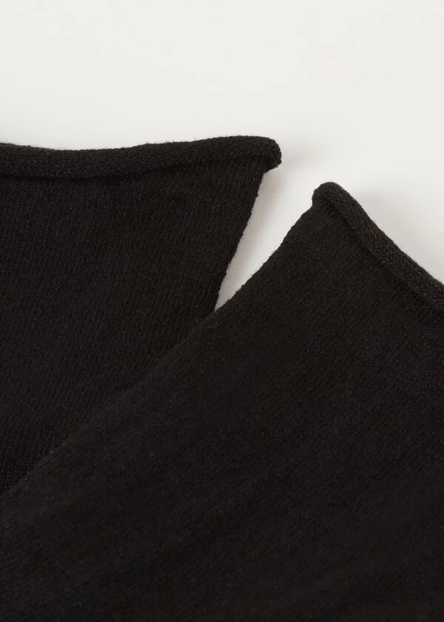 Calzedonia Seamless Linen Short Socks - 019 Black Comfortable No-Show Socks