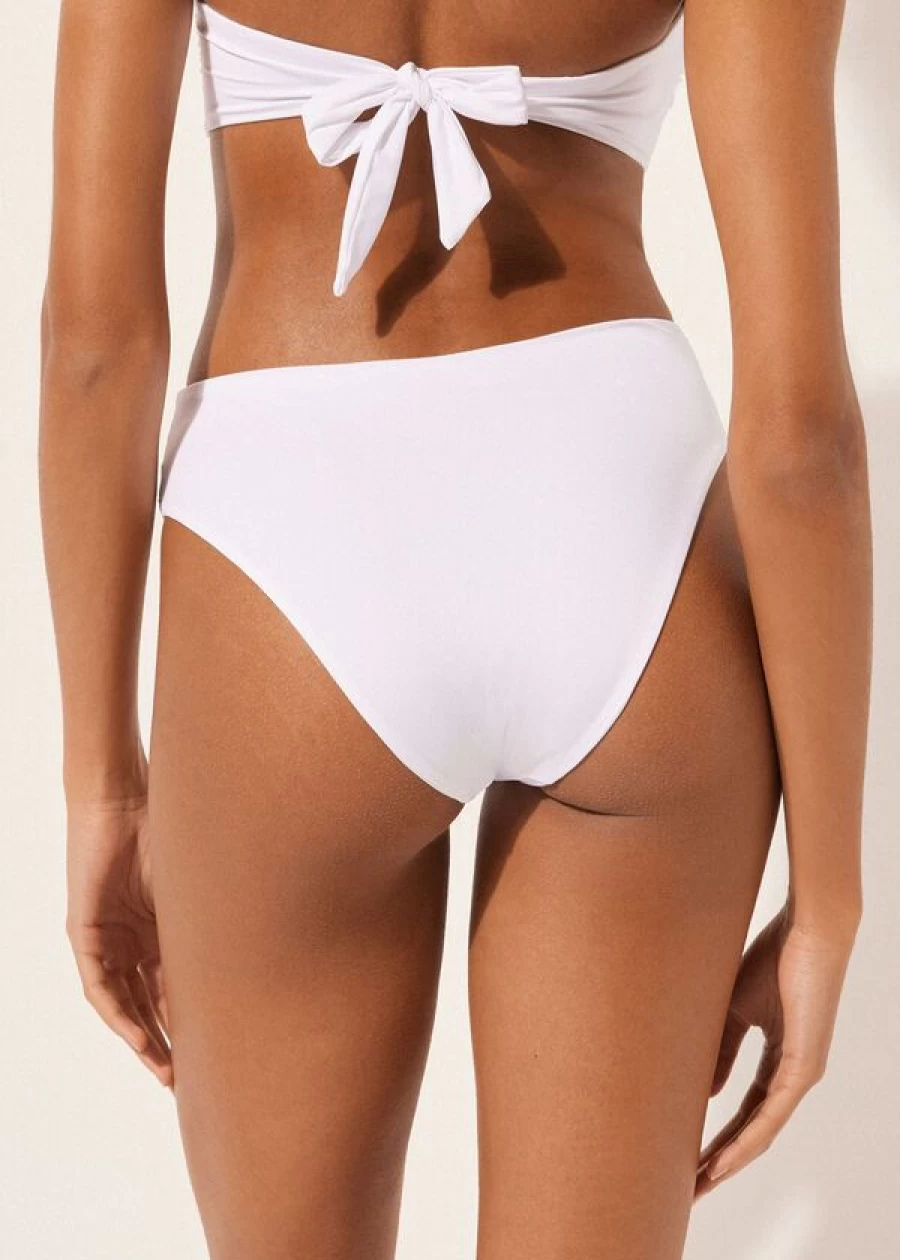 Calzedonia Timeless Diva Chocolate Brown Bikini Bottoms - High-Waisted Swimwear for Women