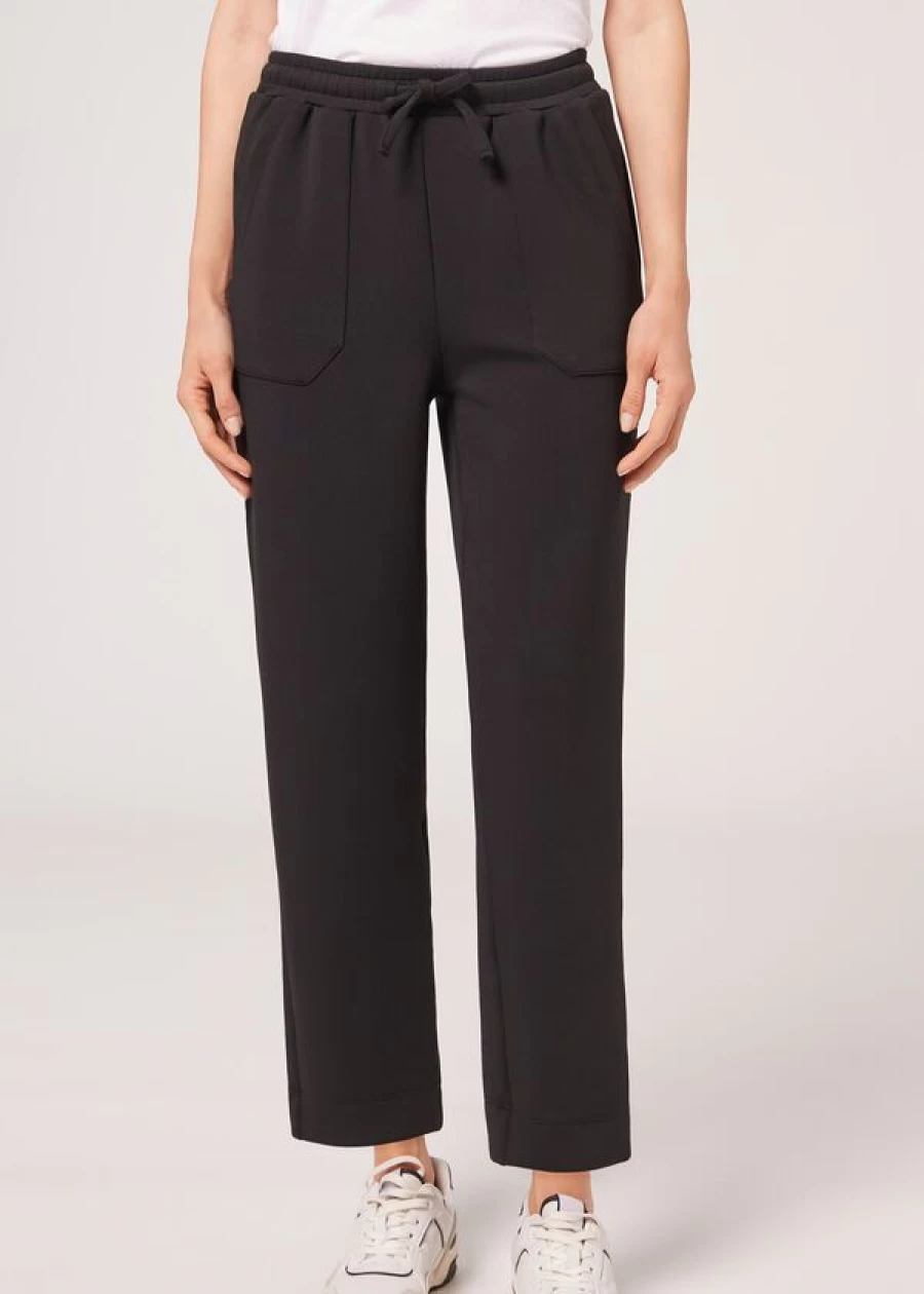 Calzedonia Modal Drawstring Trousers with Pockets - 019 Black