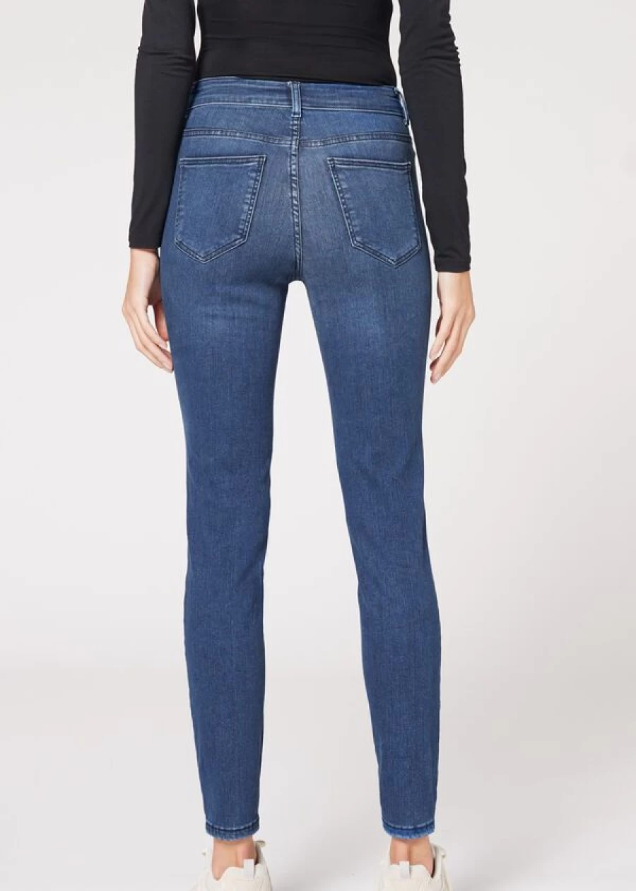 Calzedonia Ultra Stretch Super Skinny Jeans in 3210 Blue Denim for Women