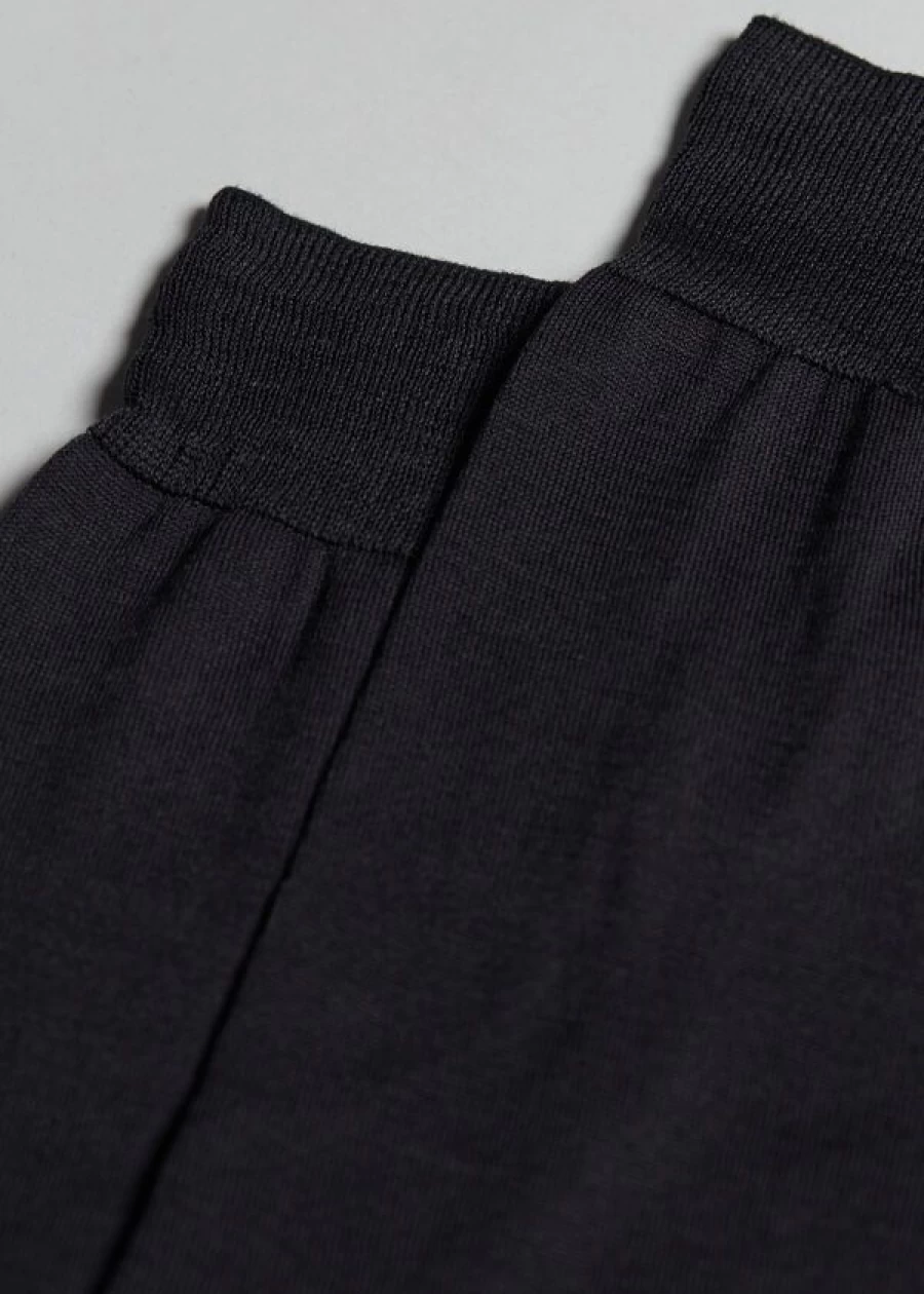 Calzedonia Men's Anthracite Grey Blend Lisle Thread Short Socks