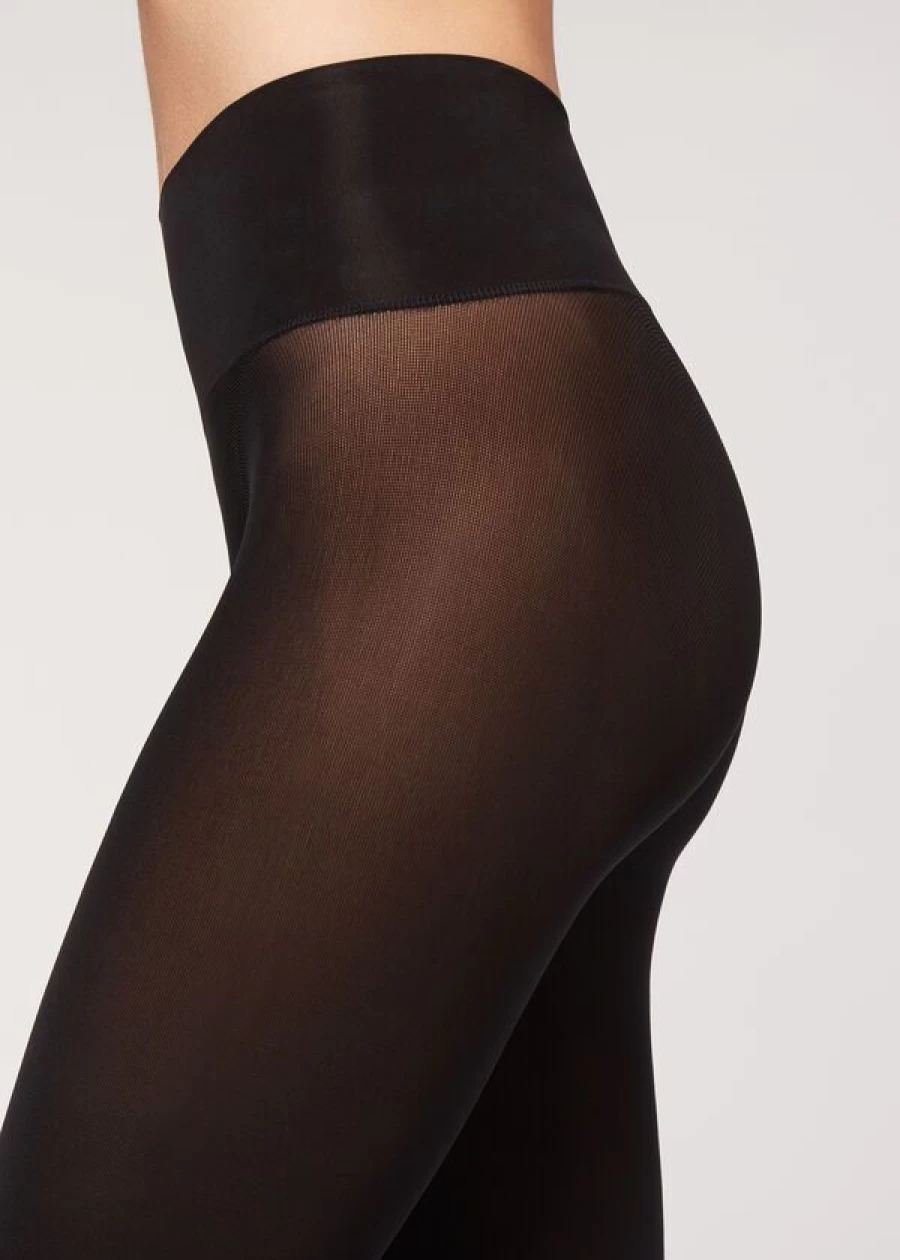 Calzedonia Totally Invisible 50 Denier Tights in 019 - Black | Sheer & Comfortable Pantyhose