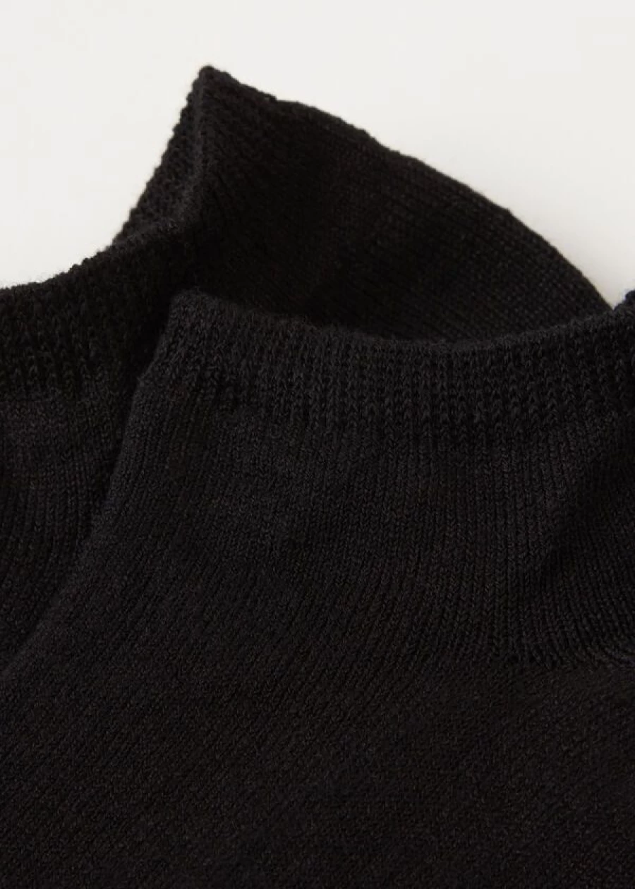 Calzedonia Unisex No-Show Socks - Soft Cotton & Linen Blend - 019 Black