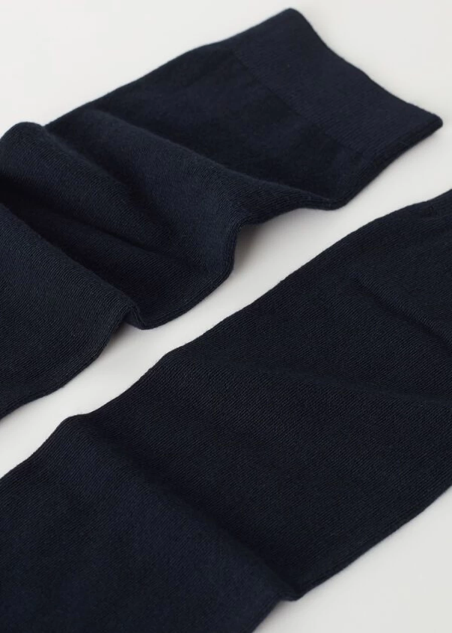 Calzedonia Long Cashmere Socks in 016 - Blue | Premium Soft Warm Winter Socks