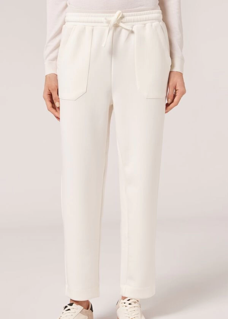 Calzedonia Modal Drawstring Trousers with Pockets - 861C Natural Comfort Pants