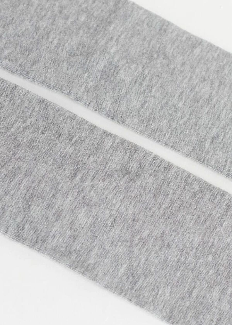 Calzedonia Girls' Super Opaque Cashmere Tights - 474 Grey Blend, Warm & Soft Winter Tights