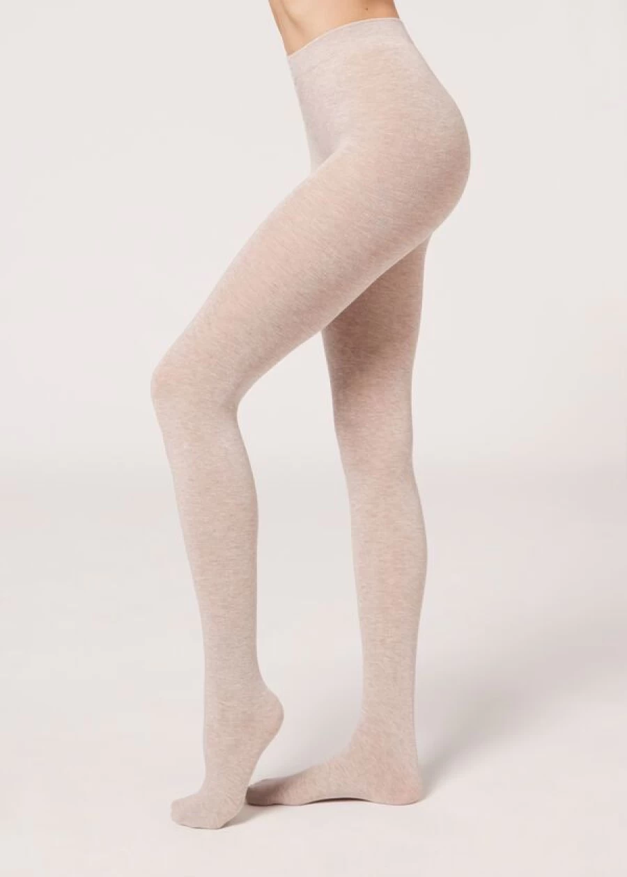 Calzedonia Soft Modal Cashmere Blend Tights in 1084 Natural Blend - Luxurious Comfort & Warmth