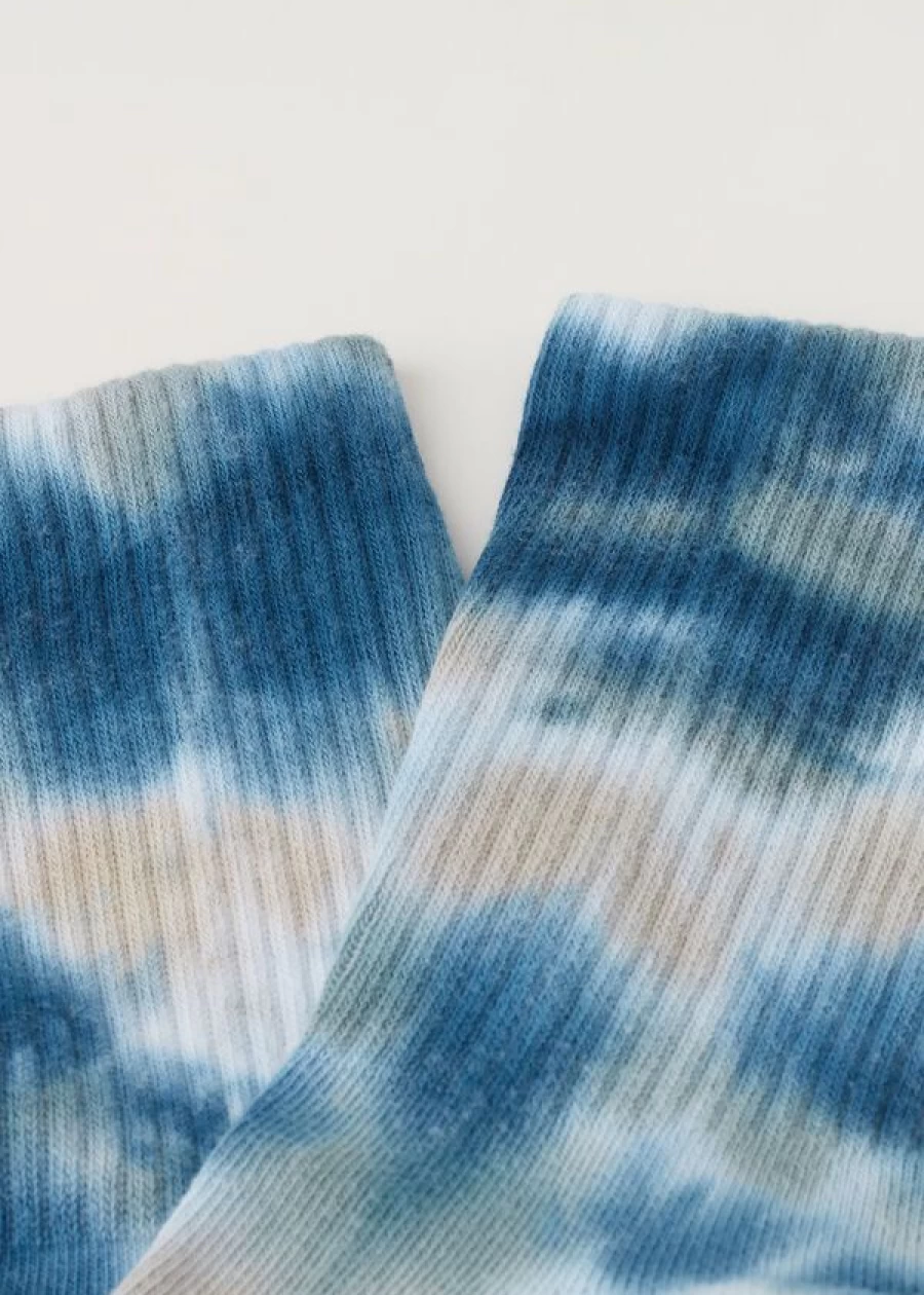 Calzedonia Powder Blue Tie Dye Sport Socks for Running & Athletic Short Socks