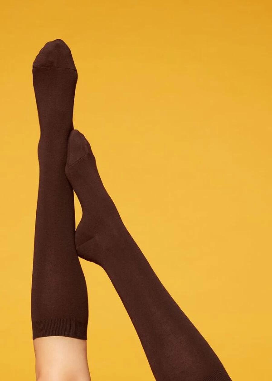 Calzedonia Cashmere Long Socks in 745 - Brown | Soft Winter Warmth Luxury Socks