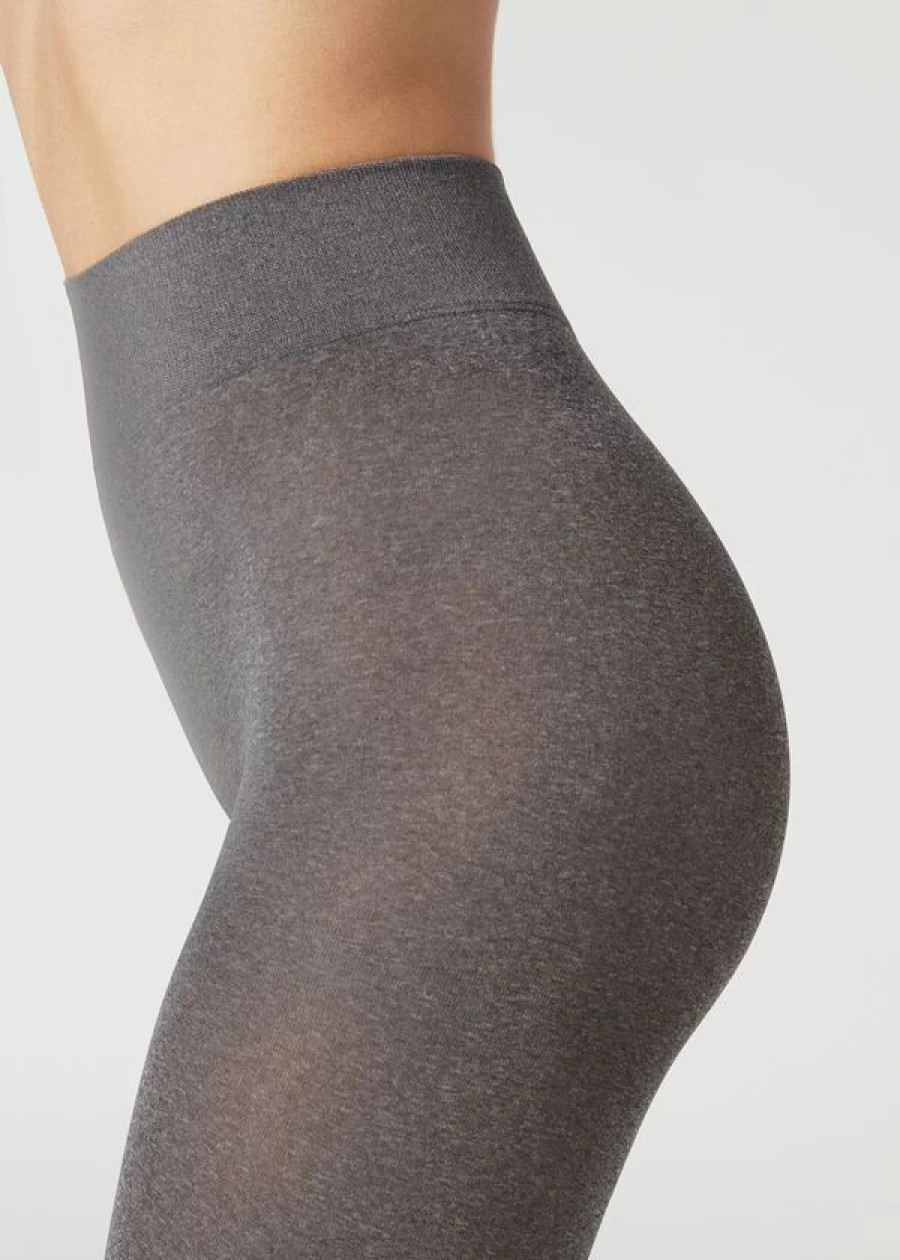 Calzedonia 50 Denier Soft Touch Tights in Mid Grey Blend - Total Comfort & Durability