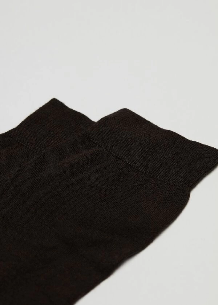 Calzedonia Men's Brown Cashmere Crew Socks - Soft Luxury Winter Socks