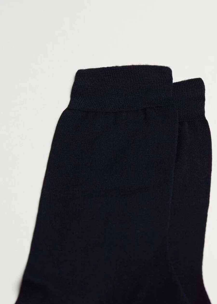 Calzedonia Men's Blue Lisle Thread Short Socks - 016