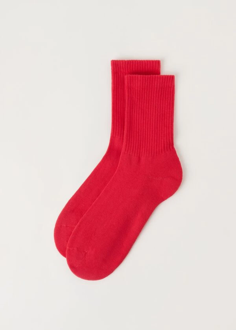 Calzedonia Unisex Sport Socks 160D - Rosso Fragola Short Athletic Socks for Men & Women