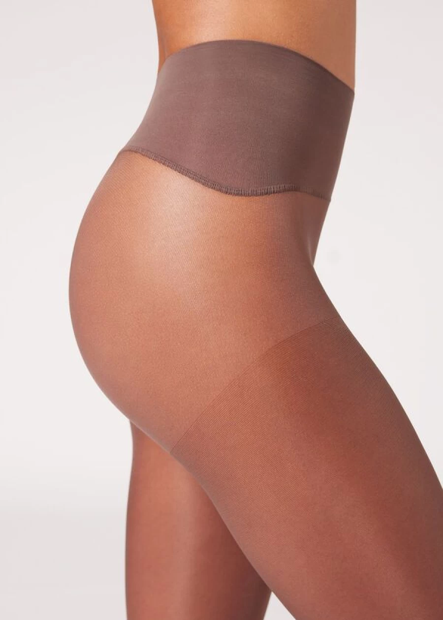 Calzedonia Essential Invisible 40 Denier Sheer Tights in 038 - Nude 11 - Mocha | Nude Sheer Pantyhose