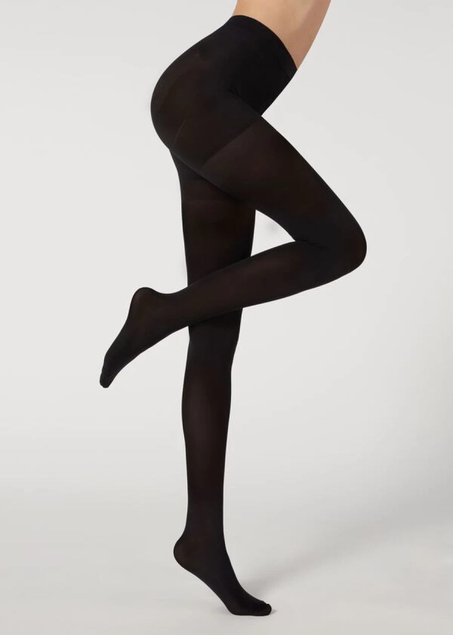 Calzedonia 50 Denier Total Shaper Tights in 019 - Black for Slimming and Shaping