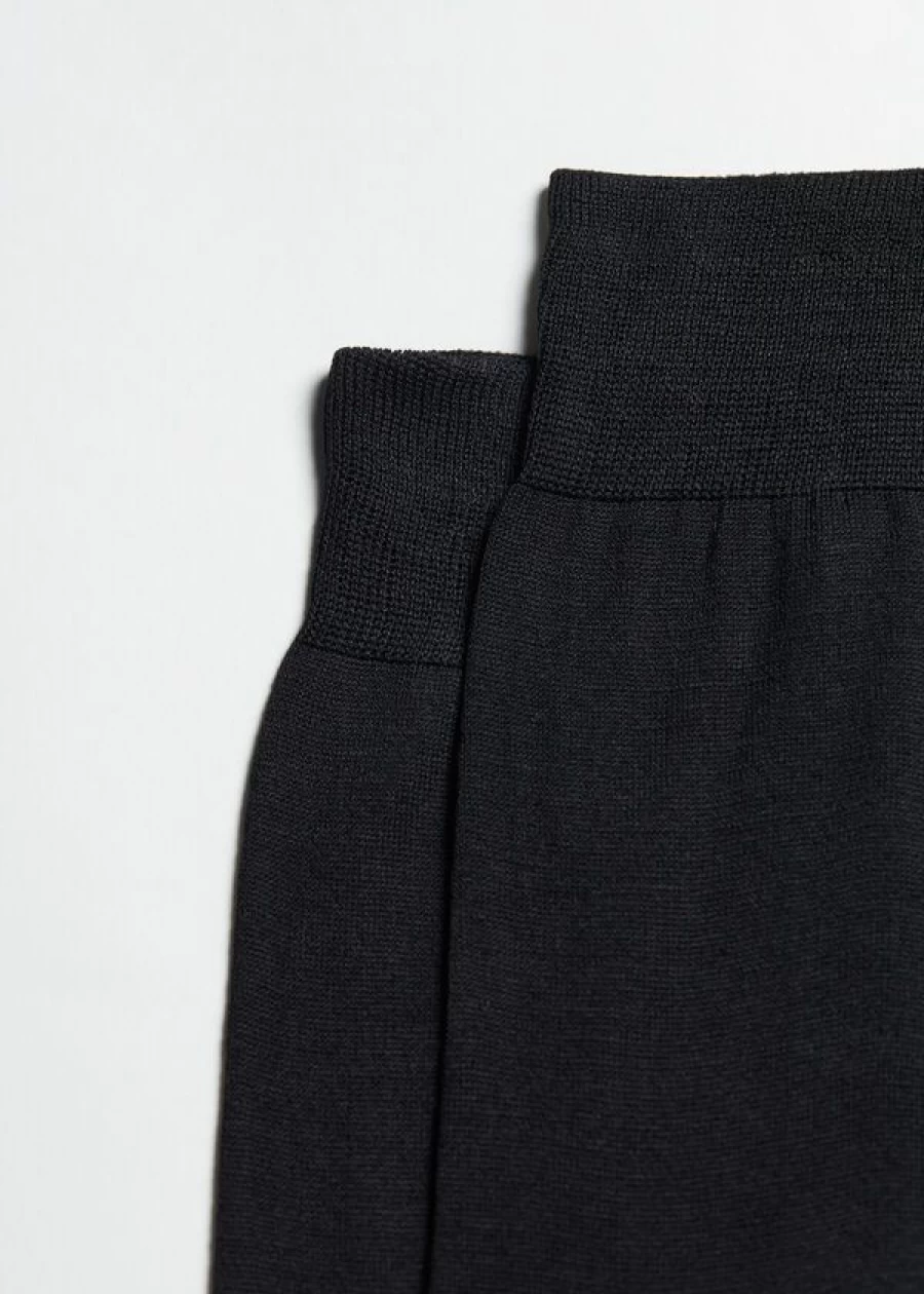 Calzedonia Men's Black Lisle Thread Short Socks
