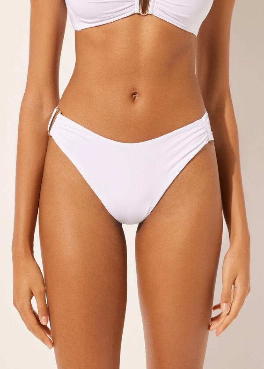 Calzedonia Brazilian Bikini Bottoms in Timeless Diva Chocolate Brown 816C - High-Waisted Swimwear for Women