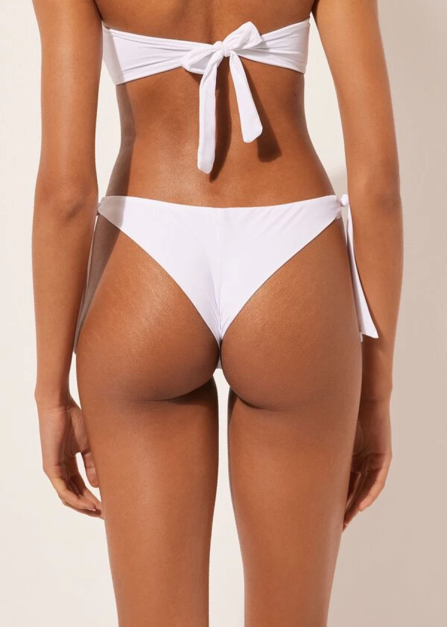 Calzedonia Brazil Bikini Bottom 881C - Indonesia White Swimwear