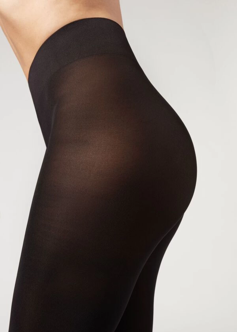 Calzedonia 100 Denier Soft Touch Tights in 019 - Black | Ultra Comfortable & Opaque