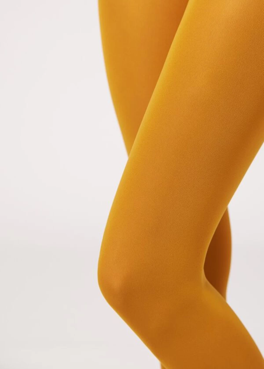 Calzedonia 50 Denier Soft Touch Comfort Tights in 3398 Ochre - Luxurious & Smooth