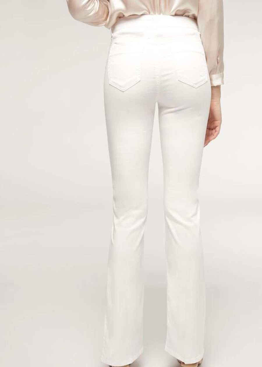 Calzedonia Eco Light Flared Jeans in 3465 White Denim - Sustainable Women's Denim Pants
