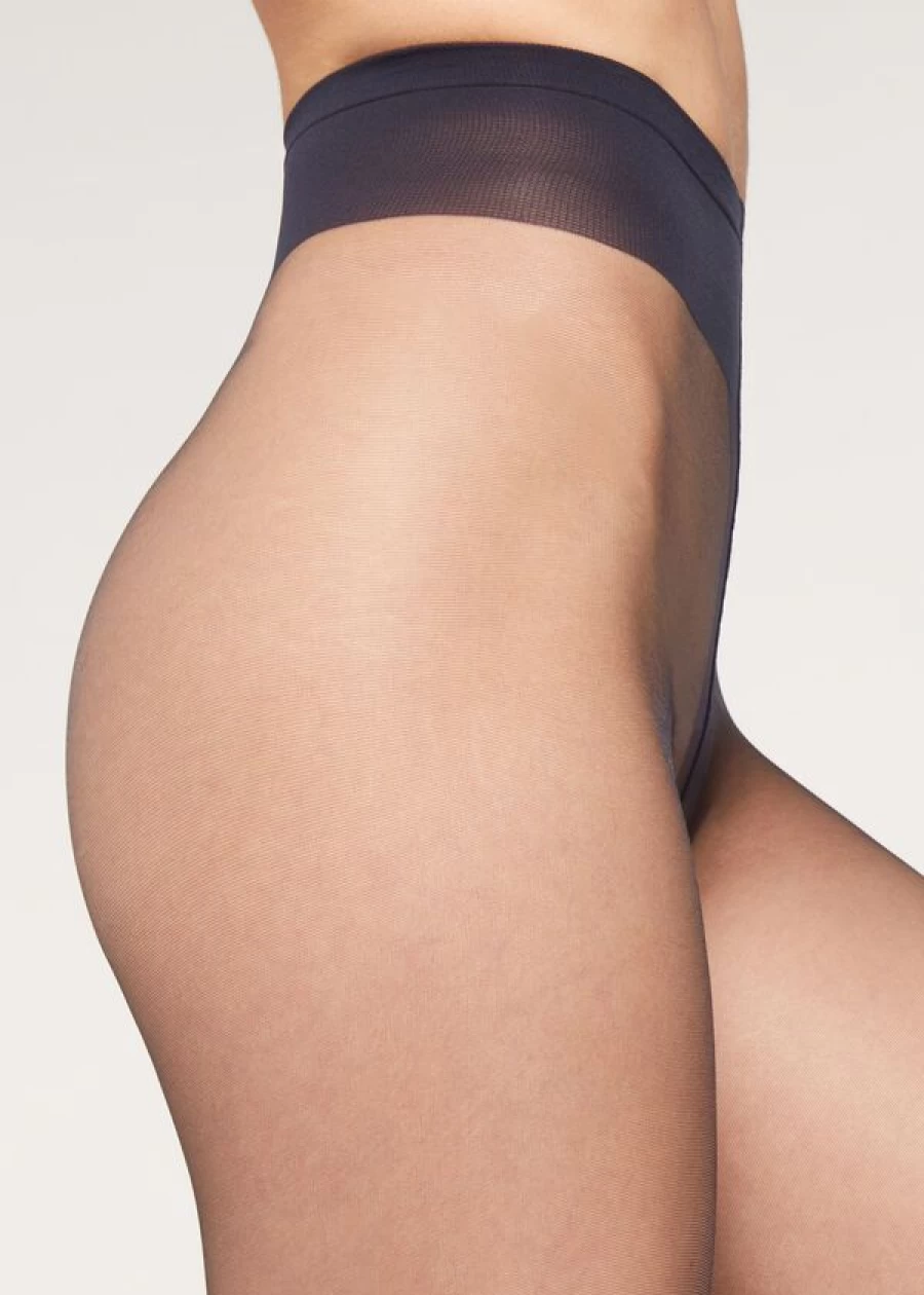 Calzedonia 8 Denier Ultra Sheer Tights in 016 - Blue | Lightweight Sheer Pantyhose