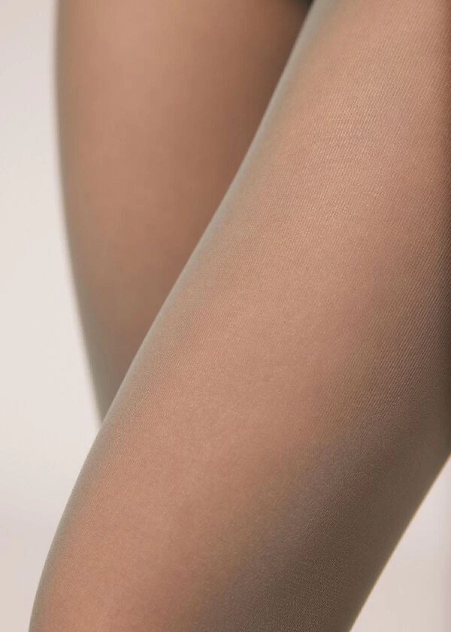 Calzedonia Sage Green 30 Denier Soft Touch Comfort Tights for Women