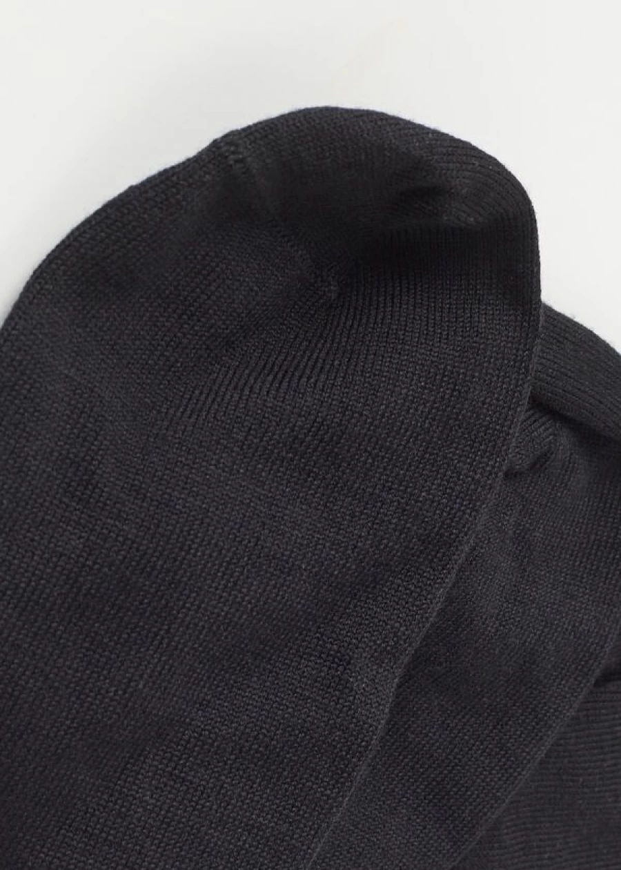 Calzedonia Wool and Cotton Blend Black Long Socks for Men & Women