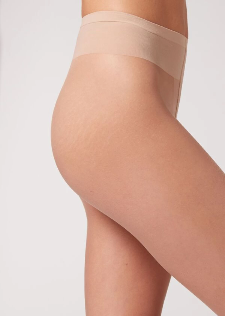 Calzedonia 8 Denier Ultra Sheer Tights in 005 Nude 1 Sand Light Beige - Sheer Pantyhose for Women