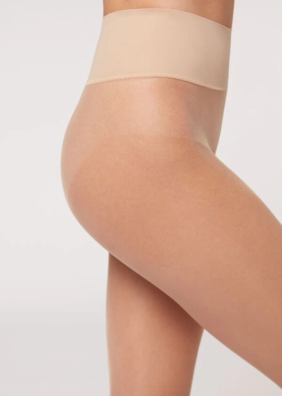 Calzedonia Essential Invisible 20 Denier Sheer Tights in 005 Nude Sand Light Beige