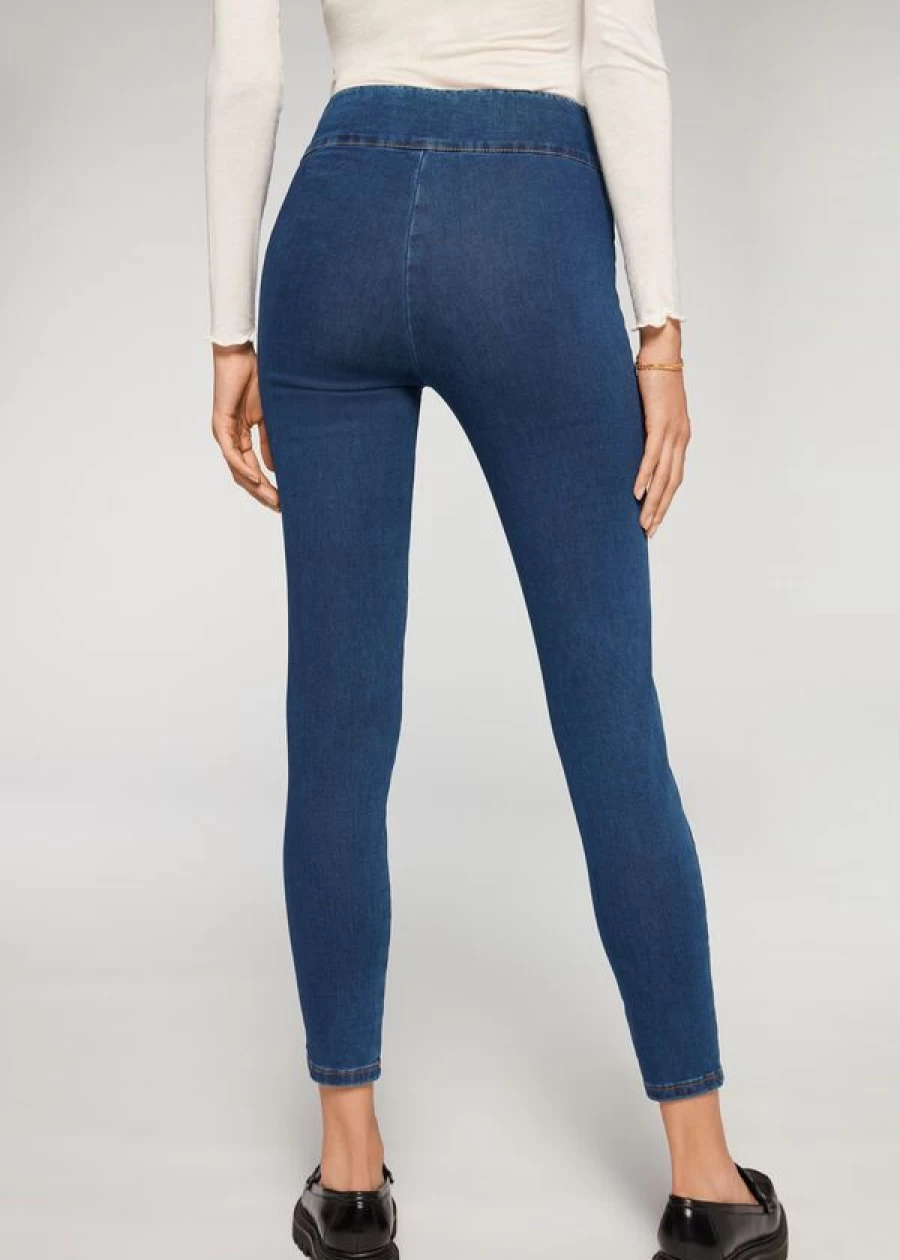 Calzedonia High-Waist Skinny Denim Leggings in 3210 - Blue Denim for Women