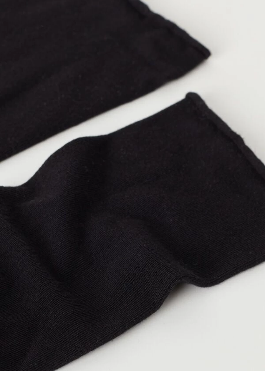Calzedonia Cashmere Mid-Calf Socks in 019 - Black | Soft Wool Blend Ankle Socks