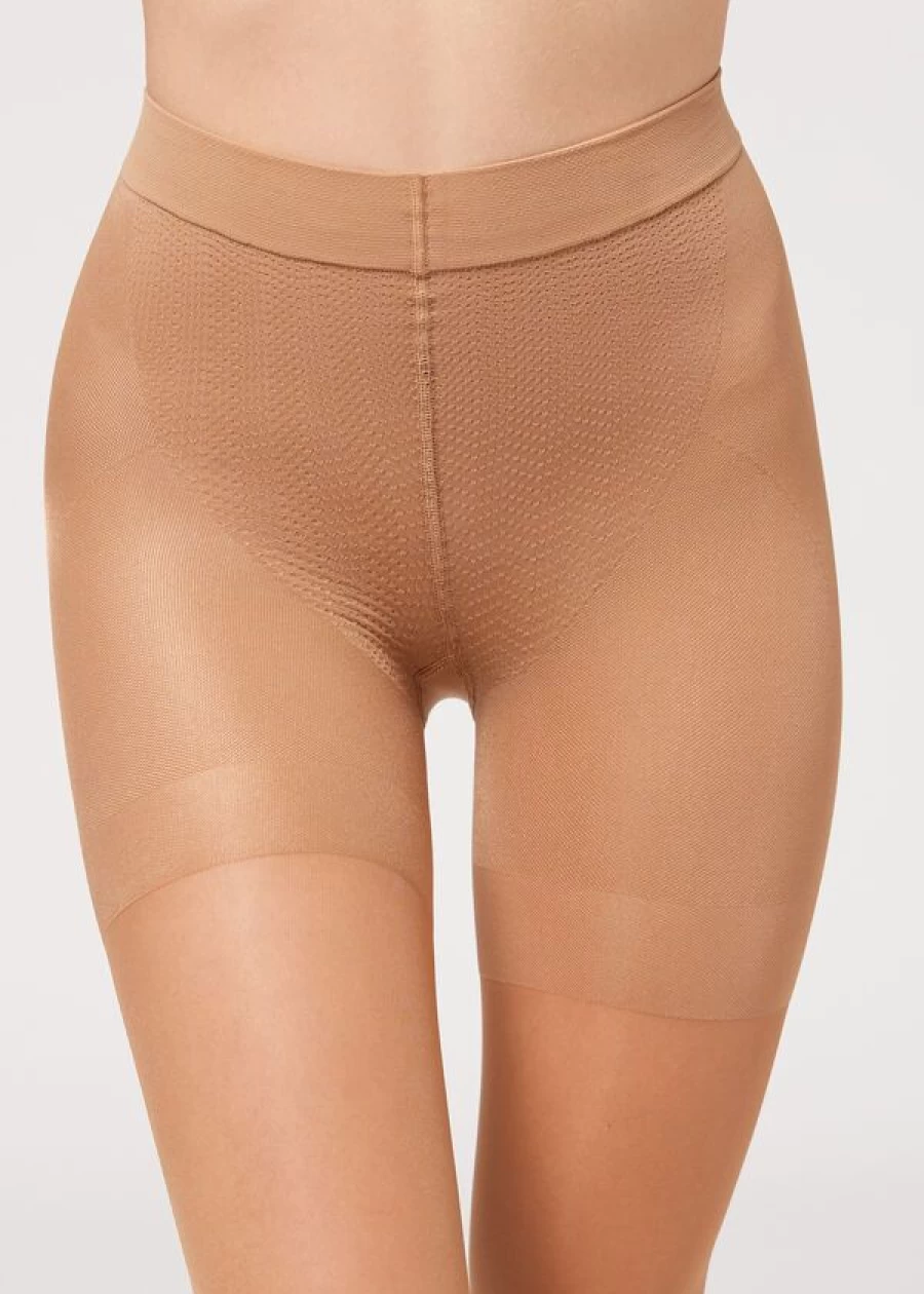 Calzedonia 30 Denier Sheer Tights in 315 Nude 7 Bronze - Total Shaper Tights for Smooth Look