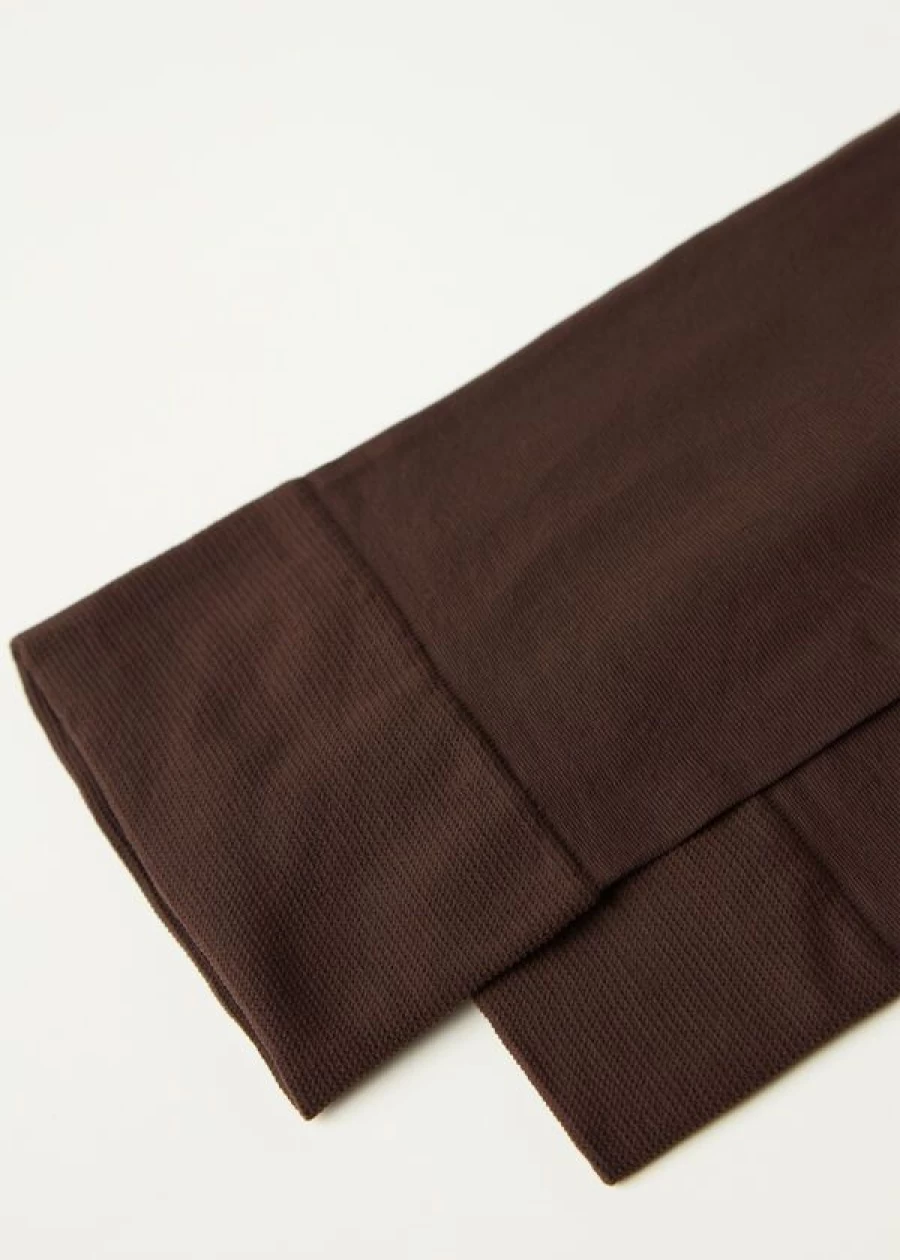 Calzedonia 30 Denier Semi Opaque Microfibre Knee-High Socks in Dark Brown (848) - Comfortable & Stylish Hosiery
