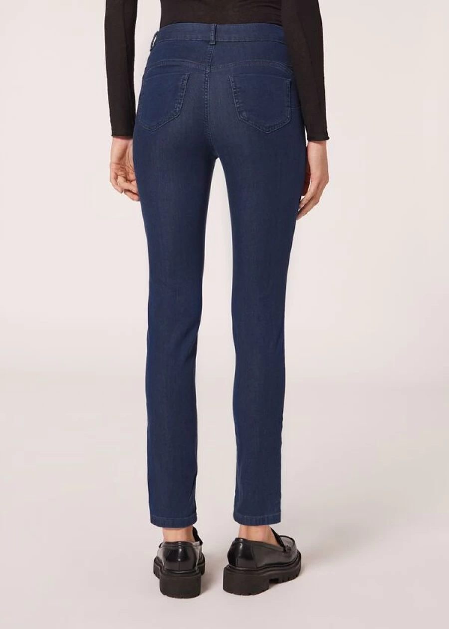 Calzedonia Eco Light Denim Push Up Jeans in 3182 Dark Denim Blue