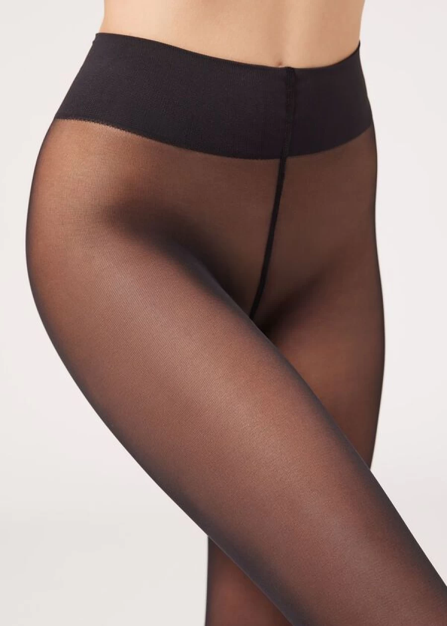 Calzedonia 30 Denier Soft Touch Comfort Tights in 019 - Black