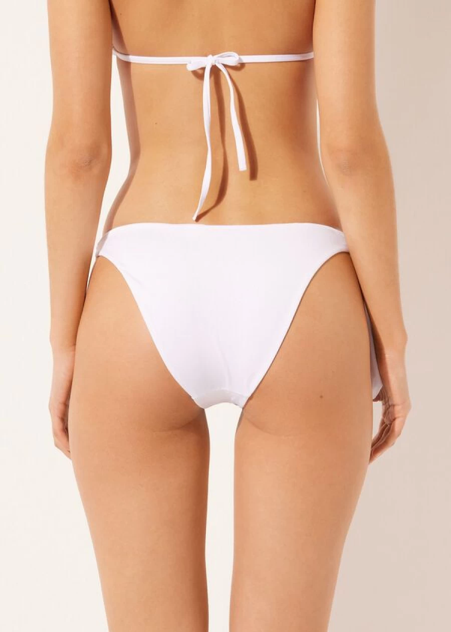 Calzedonia Bow Bikini Bottoms in Timeless Diva Chocolate Brown 816C - Women's Swimwear